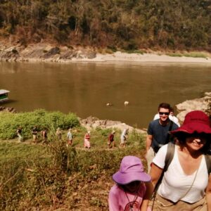 Arriving in Pak Beng, Laos off the Mekong Slow Boat Cruise