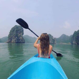 Kayaking in Halong Bay, Vietnam