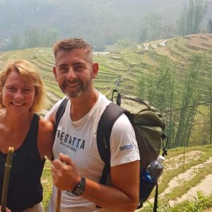 A couple trekking on the Real Sapa Experience