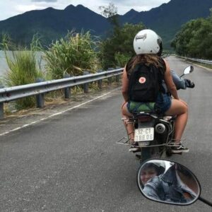 Riding pillion on the Hai Van Pass Tour