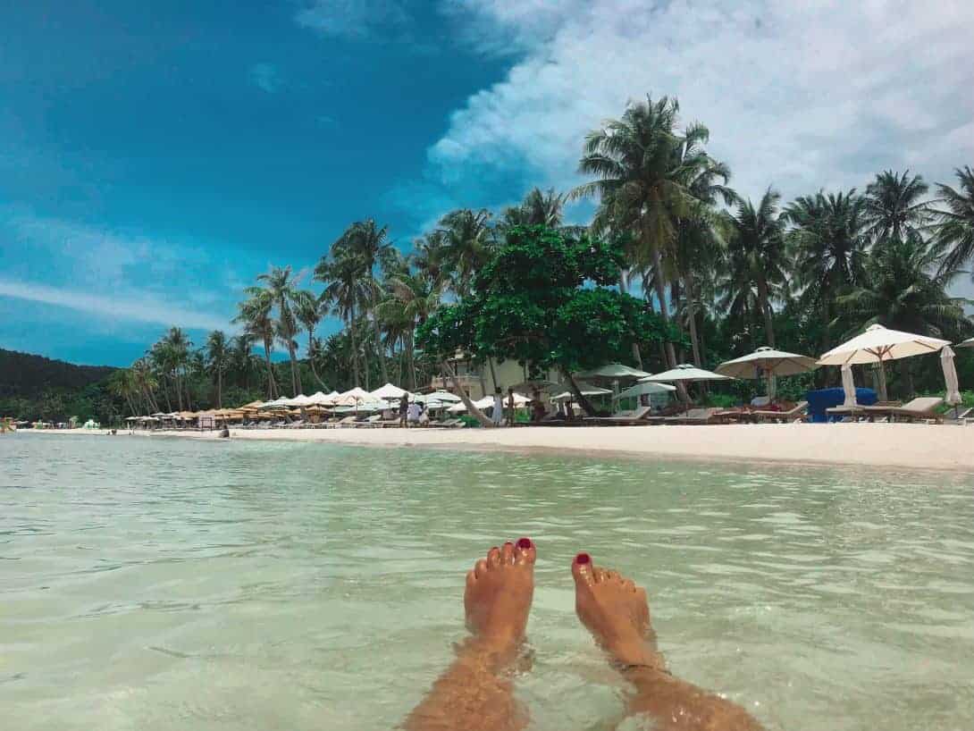 The beautiful clear waters and sands of Phu Quoc Island Vietnam