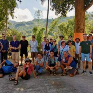 The boat cruise group arrive in Luang Prabang, Laos